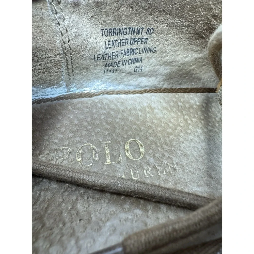POLO RALPH LAUREN 🤑TAN BROWN SUEDE BUCKS OXFORDS SHOES‎ MENS 8 Preppy Stud 💰